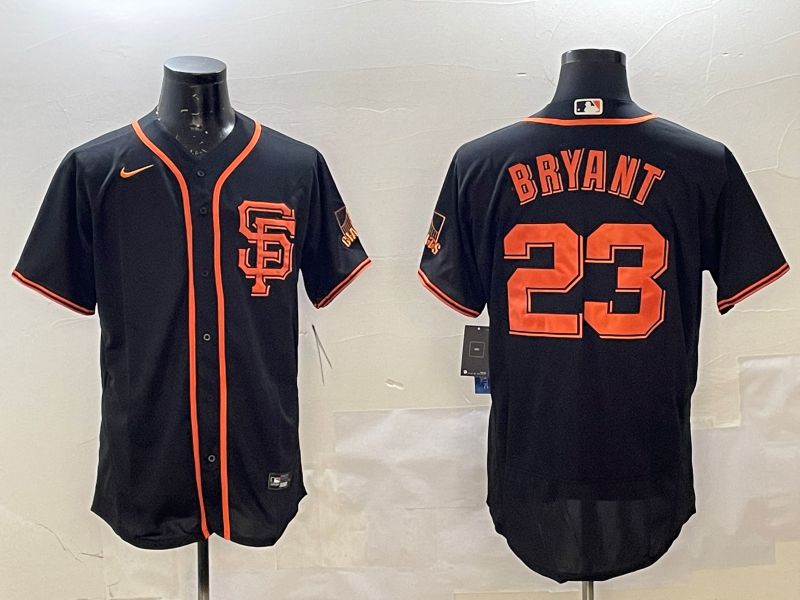 Men San Francisco Giants #23 Bryant Black Elite 2025 Nike MLB Jersey style 2
